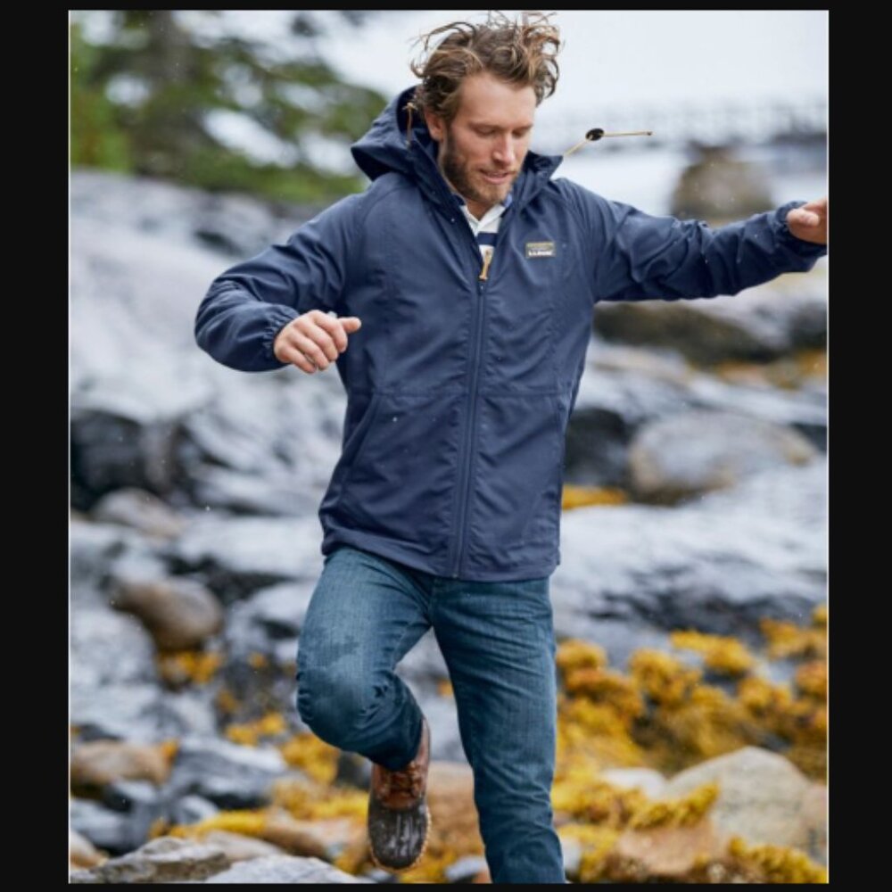 L.L. Bean Men's Mountain Classic Full-Zip Jacket Nautical Navy Blue XXL $79.95